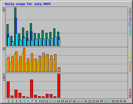 Daily usage for July 2025