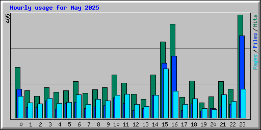 Hourly usage for May 2025