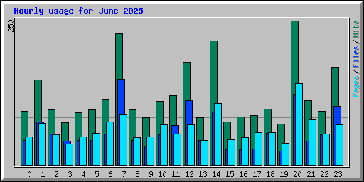 Hourly usage for June 2025