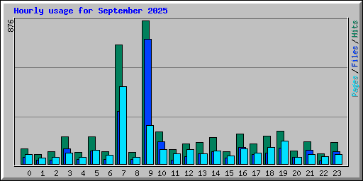 Hourly usage for September 2025