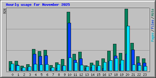 Hourly usage for November 2025