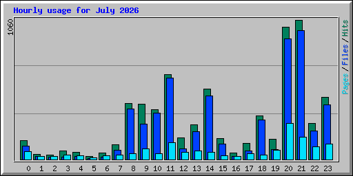 Hourly usage for July 2026